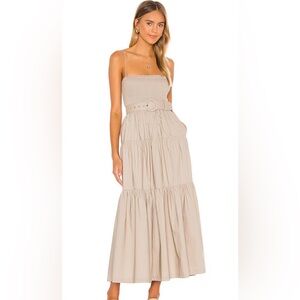 L’Academie Nour Midi Dress, Khaki, XS, *missing belt*